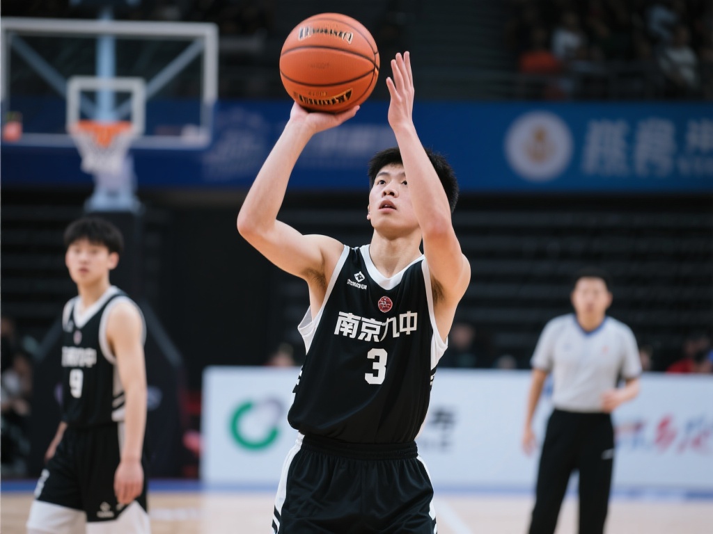 耐高篮球赛激战：颜宇阳三分助南京九中抢占先机